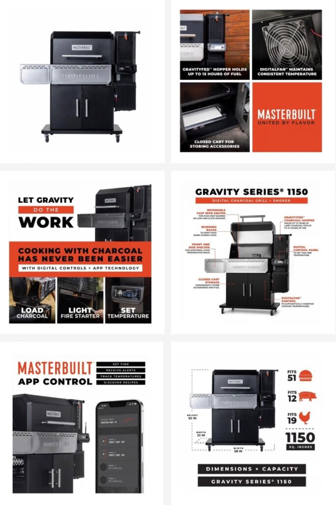 Masterbuilt Charcoal Grill Collage