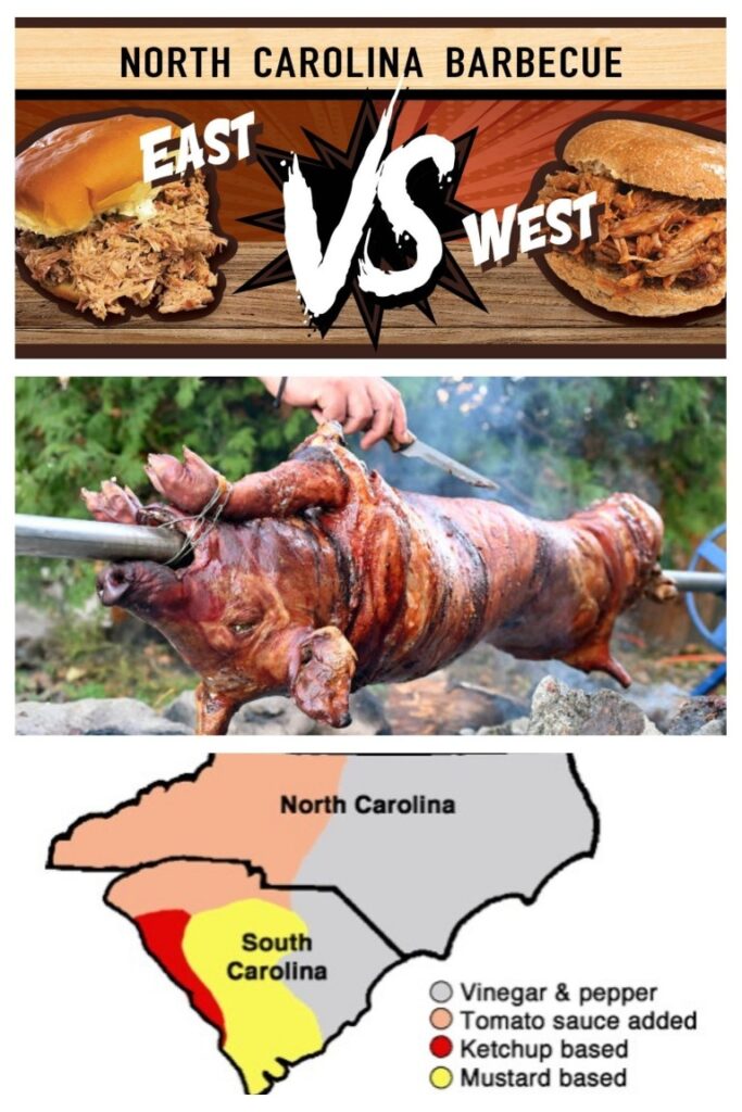 NC BBQ East vs West/Whole Hog Collage