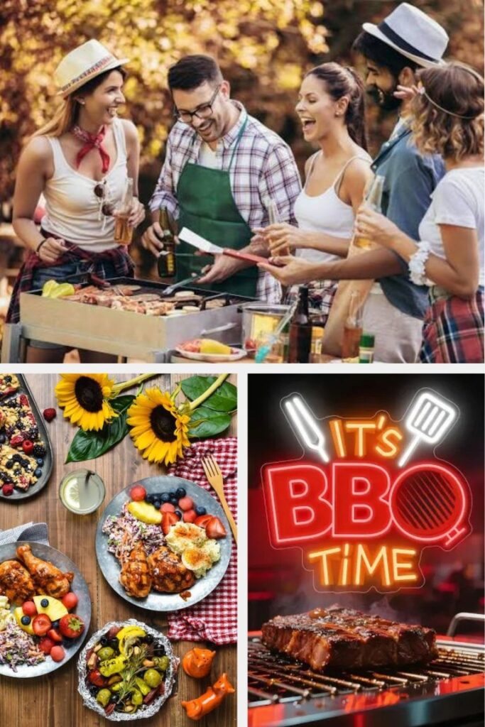 image003 BBQ Friends in the Sunshine/BBQ and Sunflowers Picnic Table/It’s BBQ Time Collage