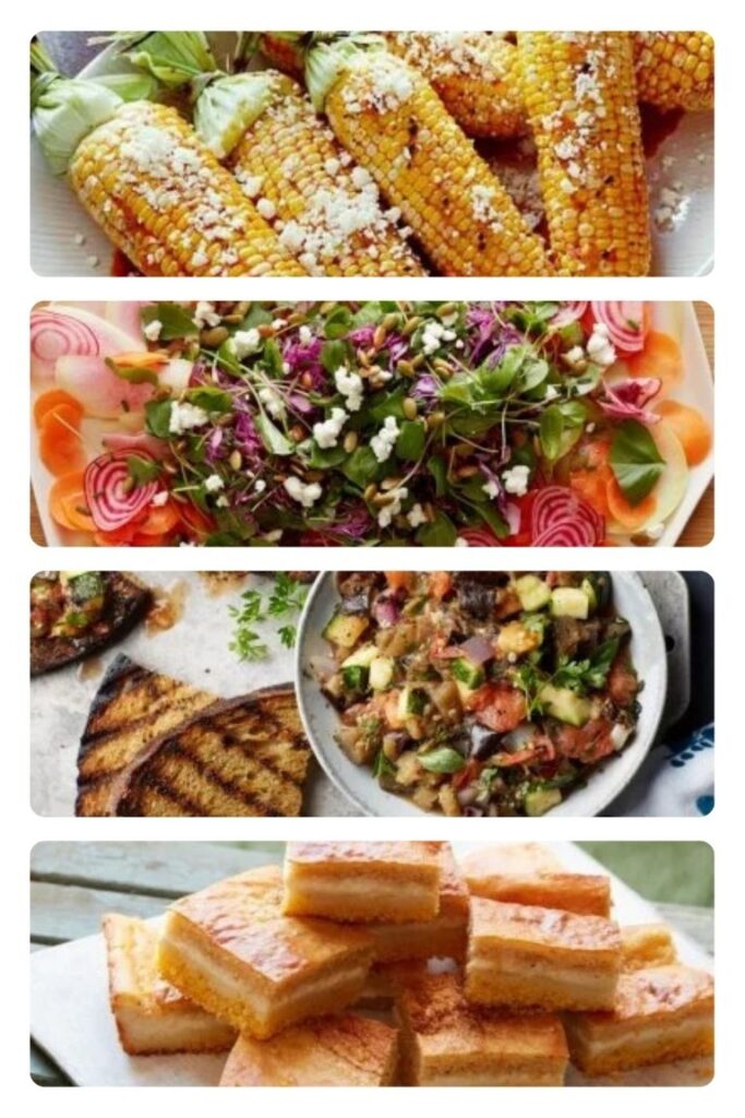 Ears of corn on the cob sprinkled with coarse salt on a plateive (top image)
